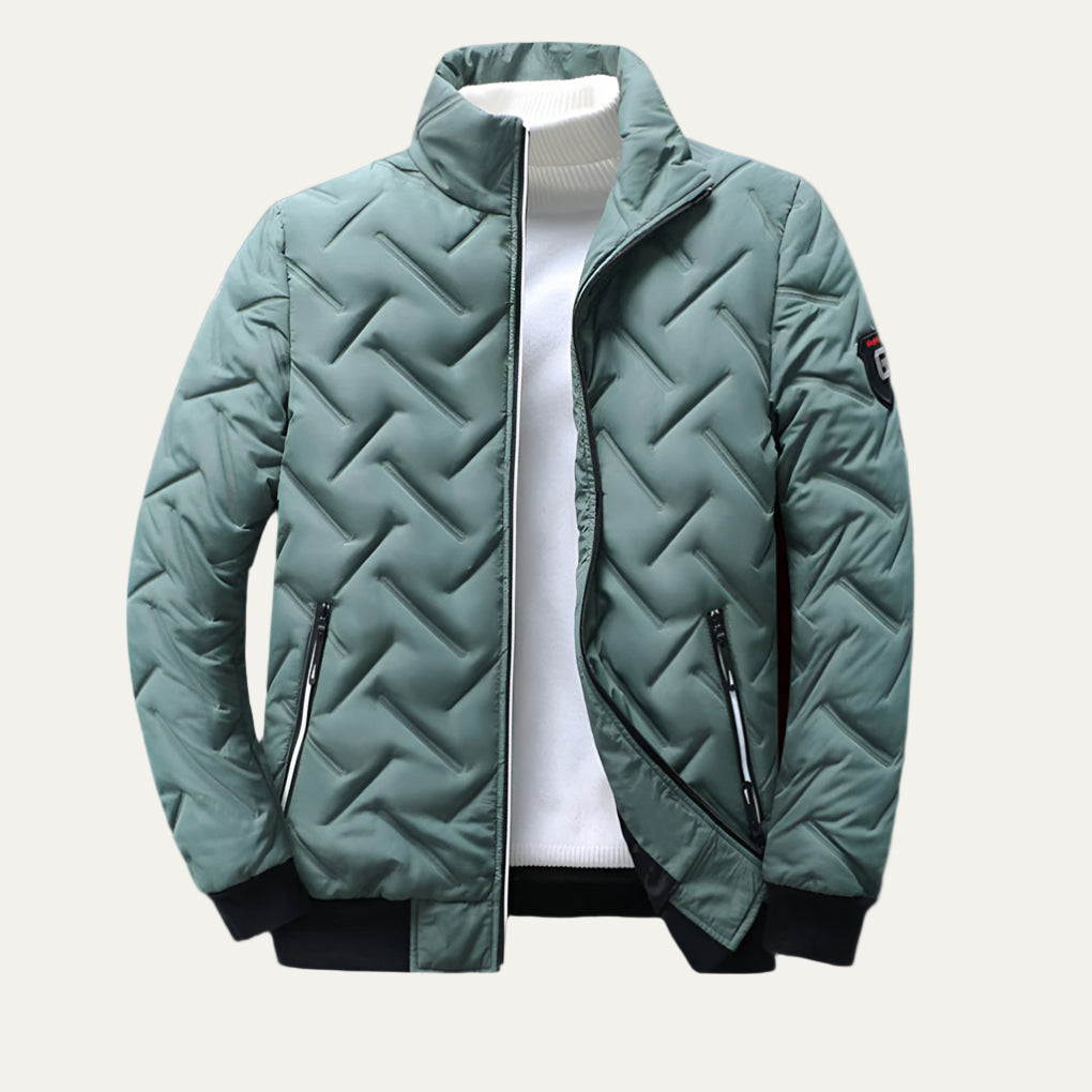 Men's Warm Padded High Neck Down Jacket