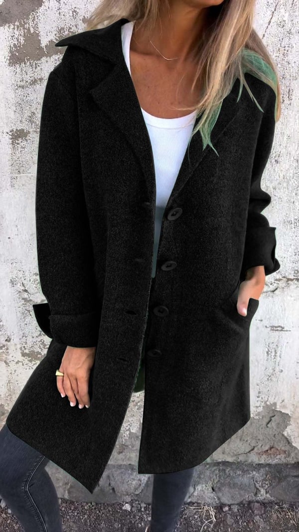 Classic Ladies Wool Coat - Timeless Warm Winter Style