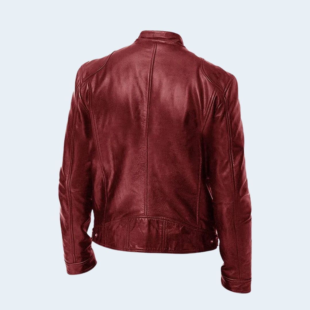Stylish Mens Biker Leather Coat