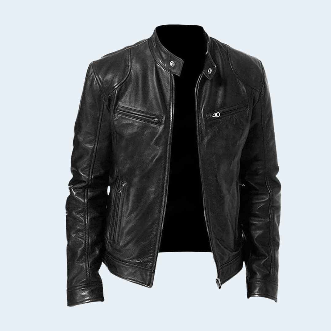 Stylish Mens Biker Leather Coat