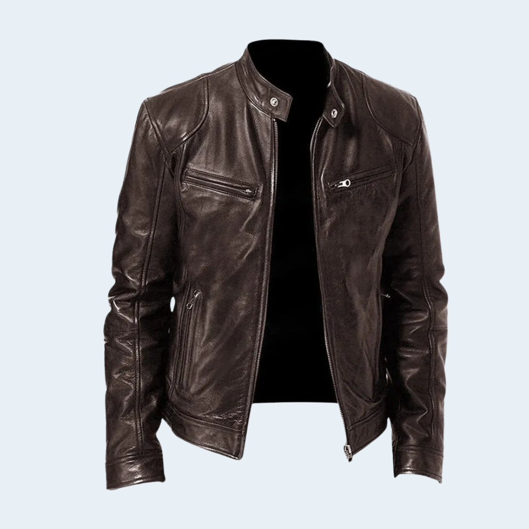Stylish Mens Biker Leather Coat