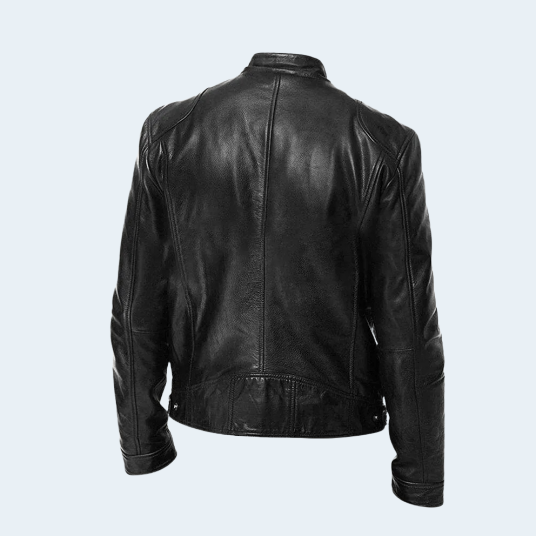 Stylish Mens Biker Leather Coat