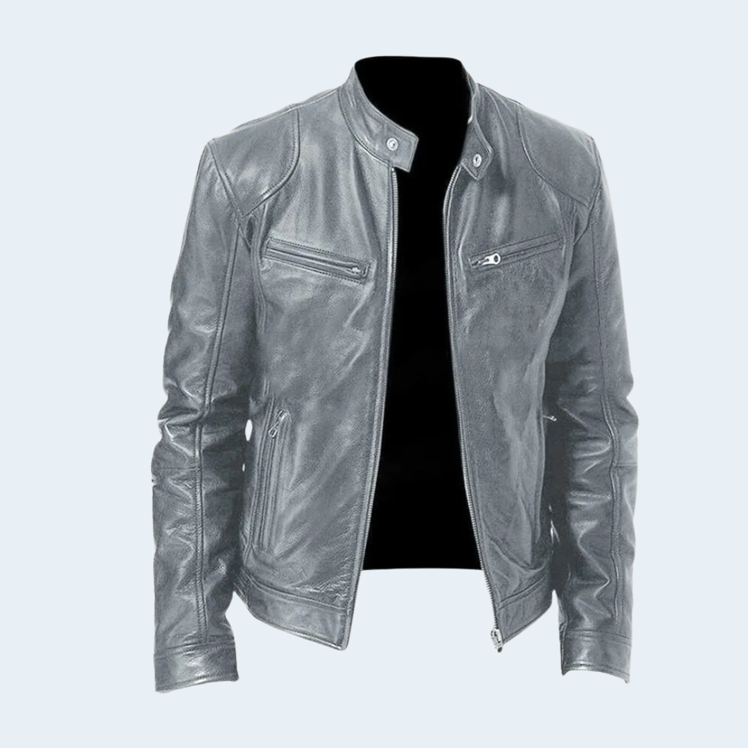 Stylish Mens Biker Leather Coat
