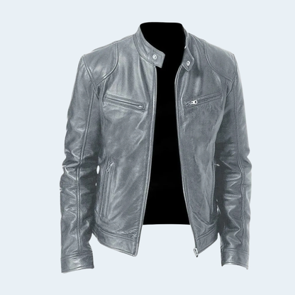 Stylish Mens Biker Leather Coat
