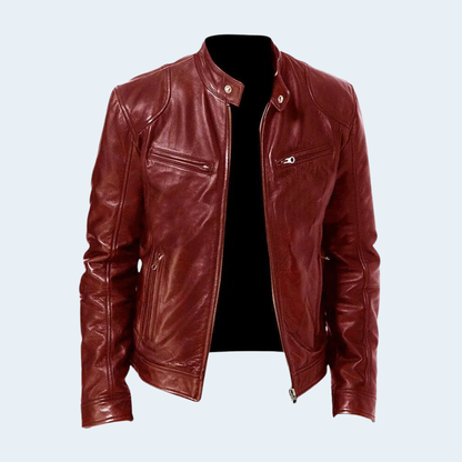 Stylish Mens Biker Leather Coat