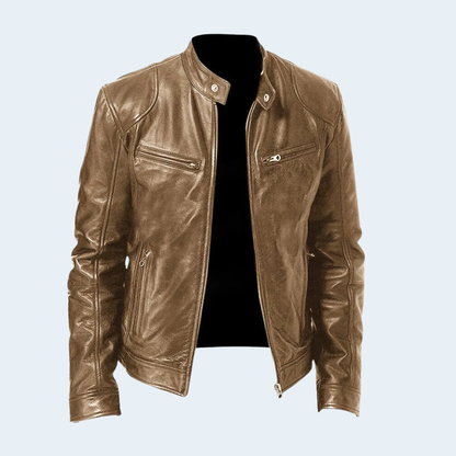 Stylish Mens Biker Leather Coat