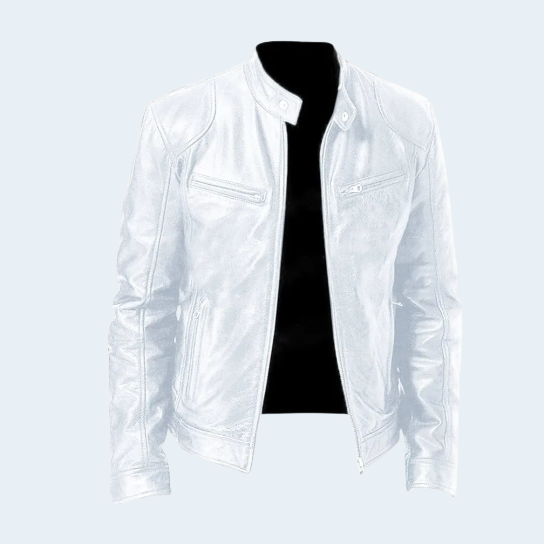Stylish Mens Biker Leather Coat