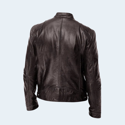 Stylish Mens Biker Leather Coat