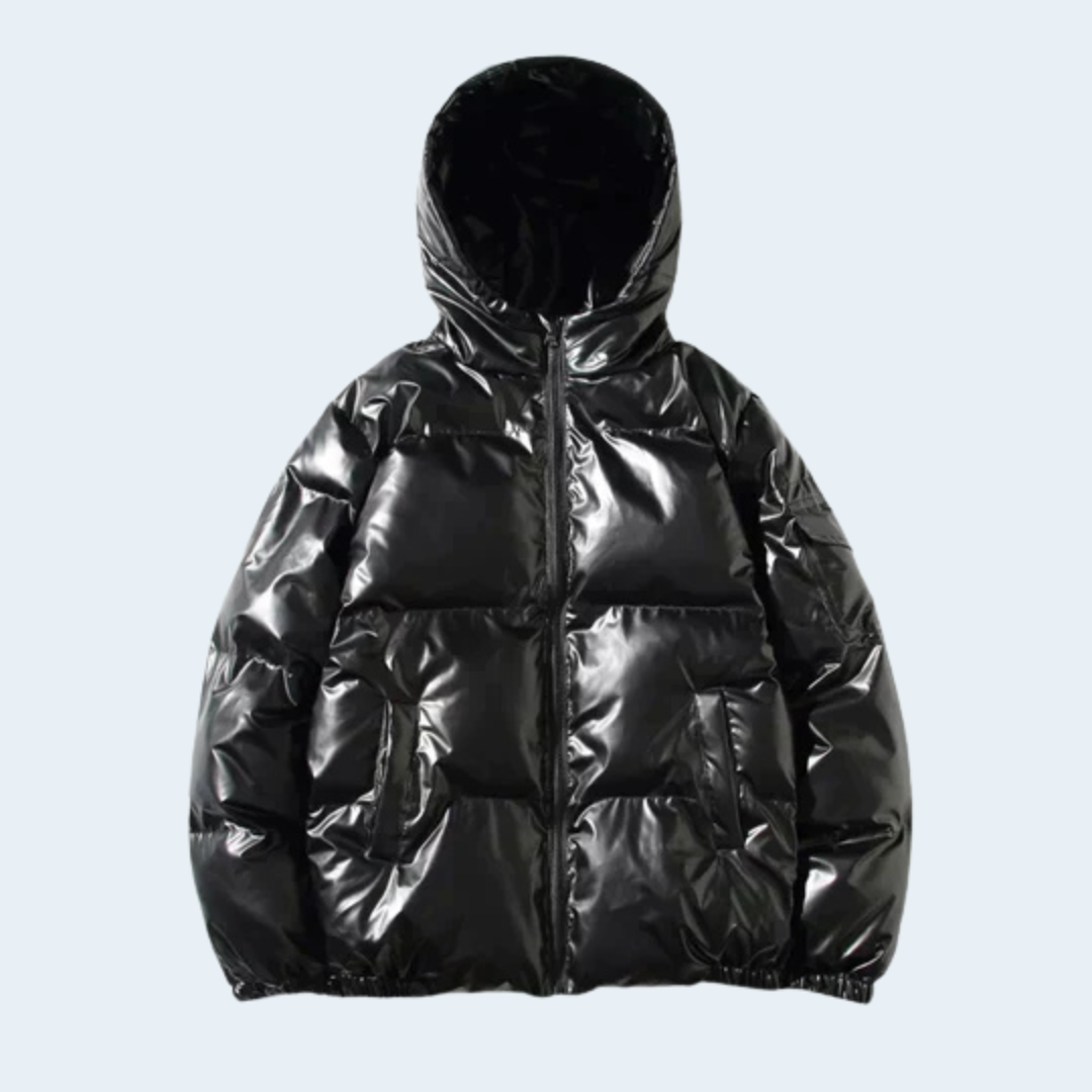 Waterproof Men's Black Puffer Coat