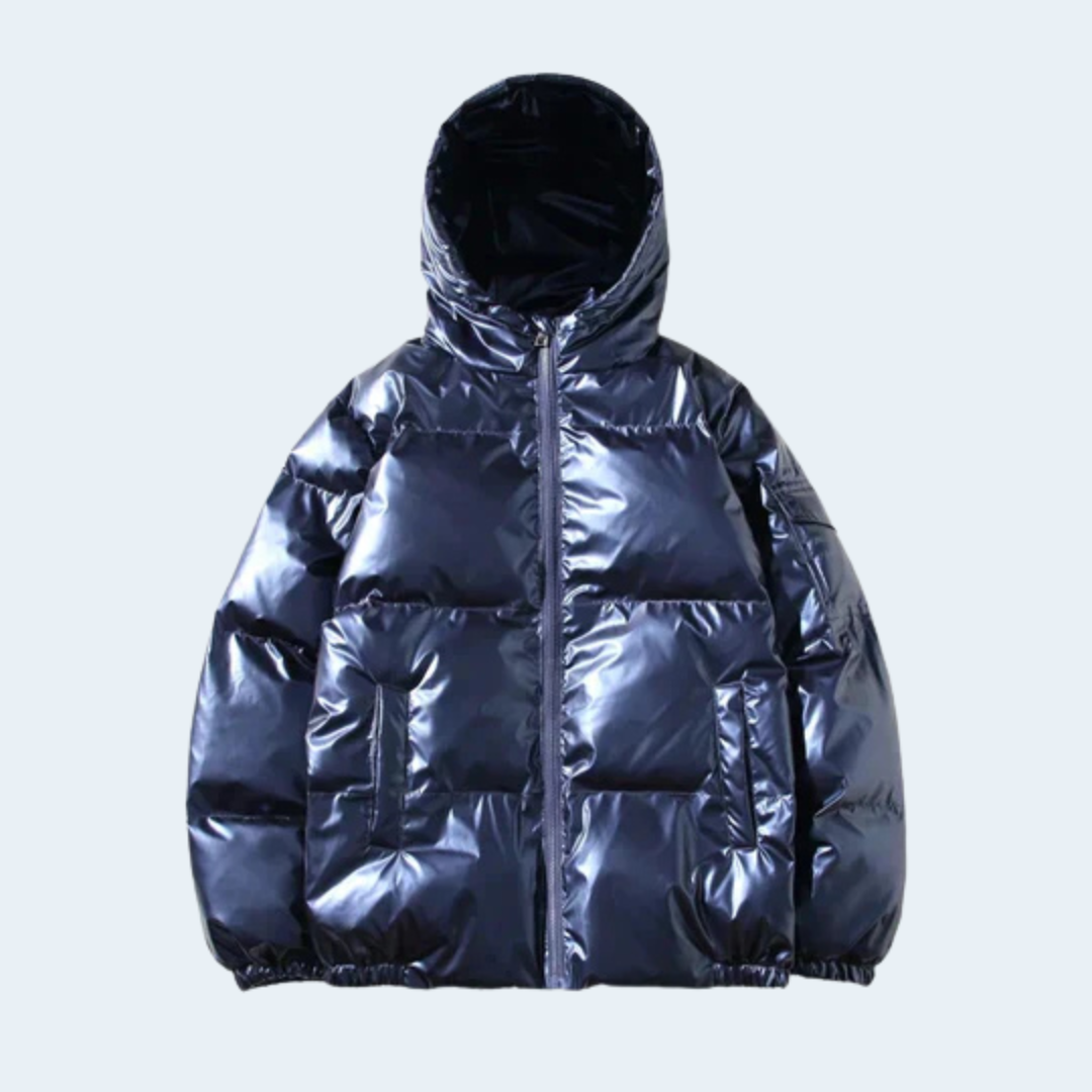 Waterproof Men's Black Puffer Coat