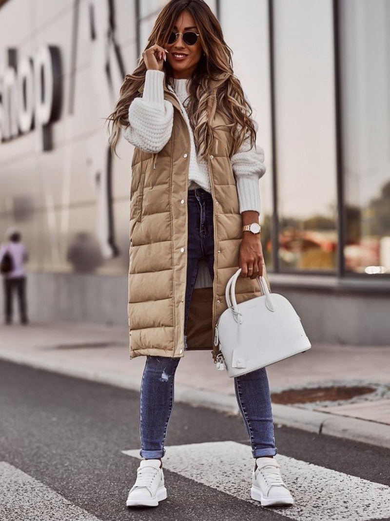 Warm Padded Waistcoat for Women - OutfitLondon