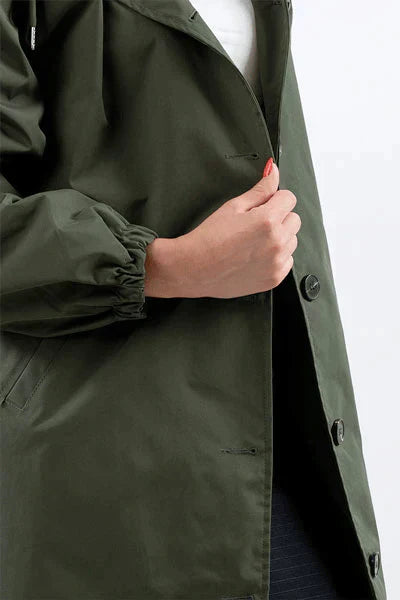 Warm Women's Hooded Cotton Trench Coat
