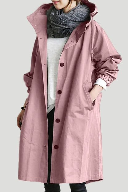 Warm Women's Hooded Cotton Trench Coat
