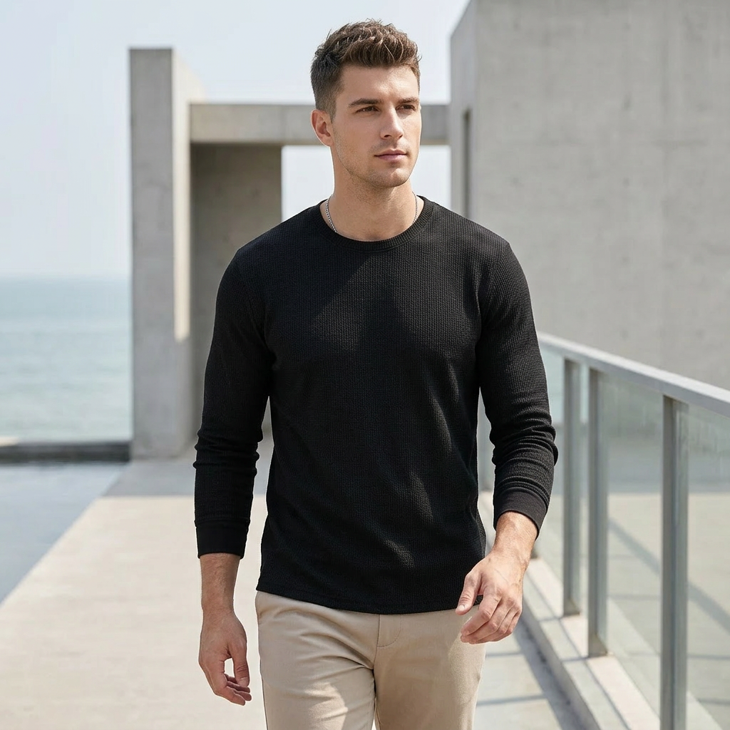 Classic Fit Textured Knit Top