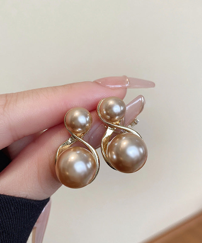 Women's Gold Plated Copper Earrings Champagne Tone - OutfitLondon