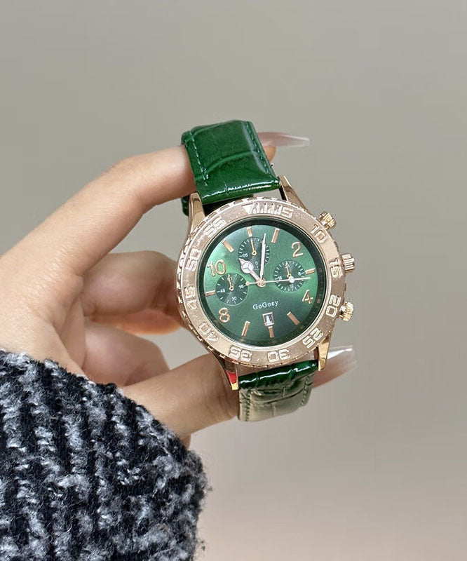 Women's Leather Quartz Watch Sapphire Crystal 30mm - OutfitLondon
