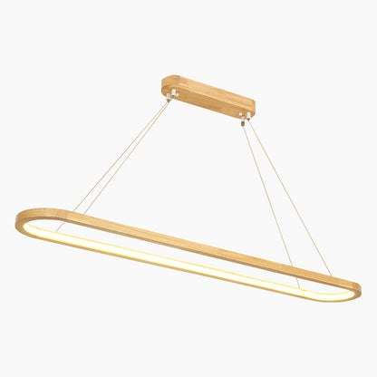 Rustic Wooden Pendant Light, Dimmable Kitchen Lamp