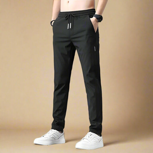 Men's Slim Fit Comfort Trousers with Contemporary Style - OutfitLondon