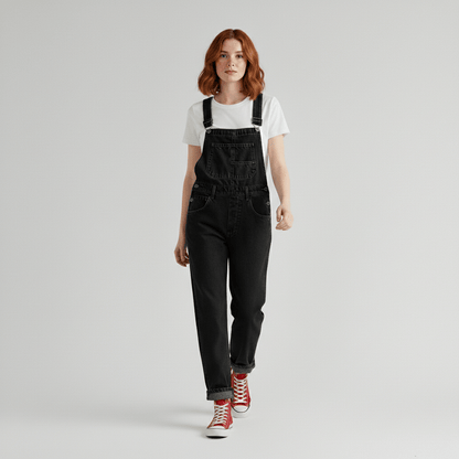 Classic Blue Straight Leg Jeans Overalls - OutfitLondon