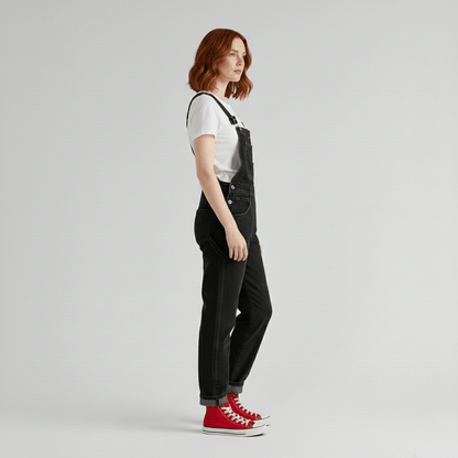 Classic Blue Straight Leg Jeans Overalls