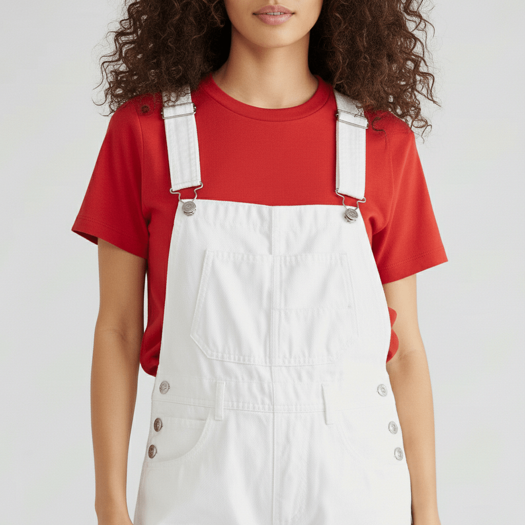 Classic Blue Straight Leg Jeans Overalls