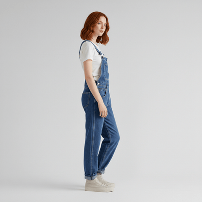 Classic Blue Straight Leg Jeans Overalls