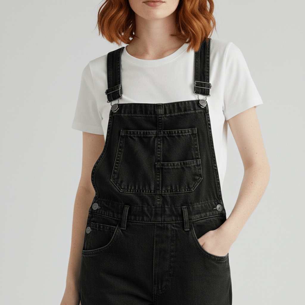 Classic Blue Straight Leg Jeans Overalls