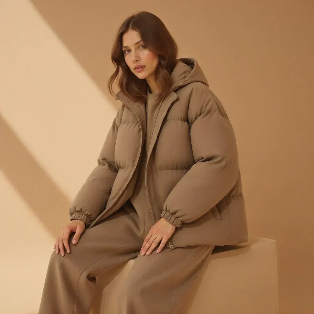 Women's Classic Winter Parka Jacket With Hood