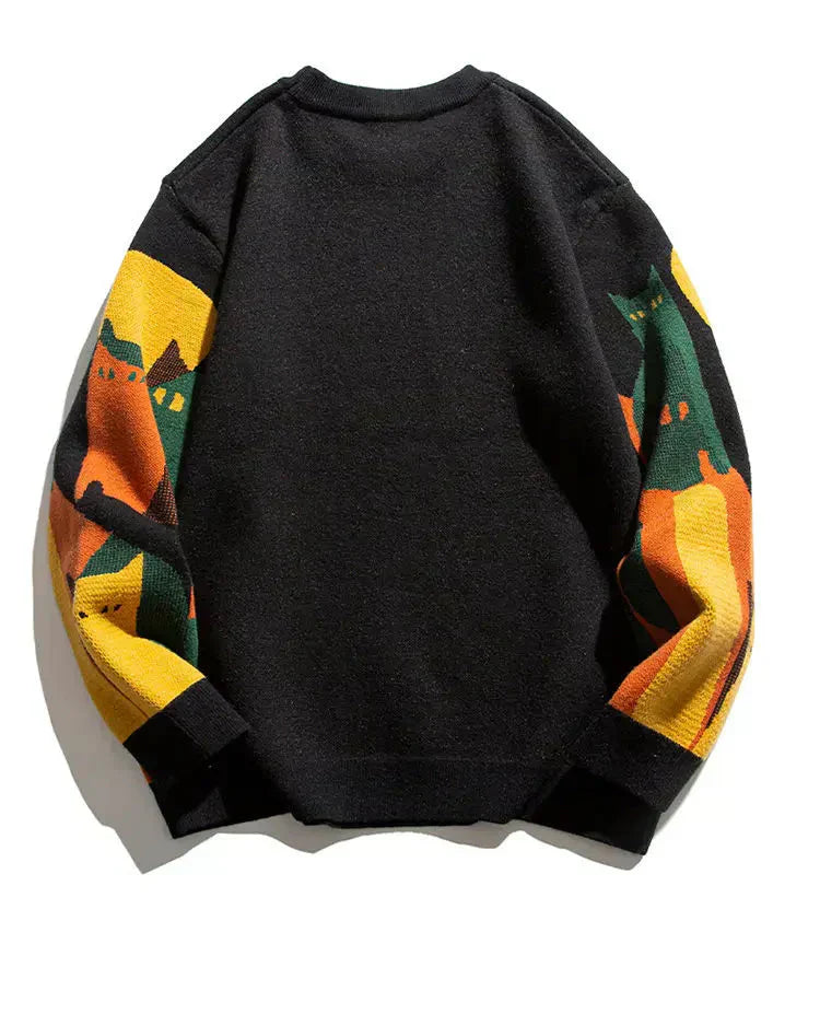 Comfy Animal Print Crew Sweater