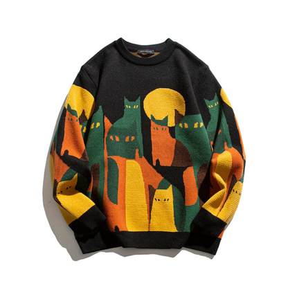 Comfy Animal Print Crew Sweater