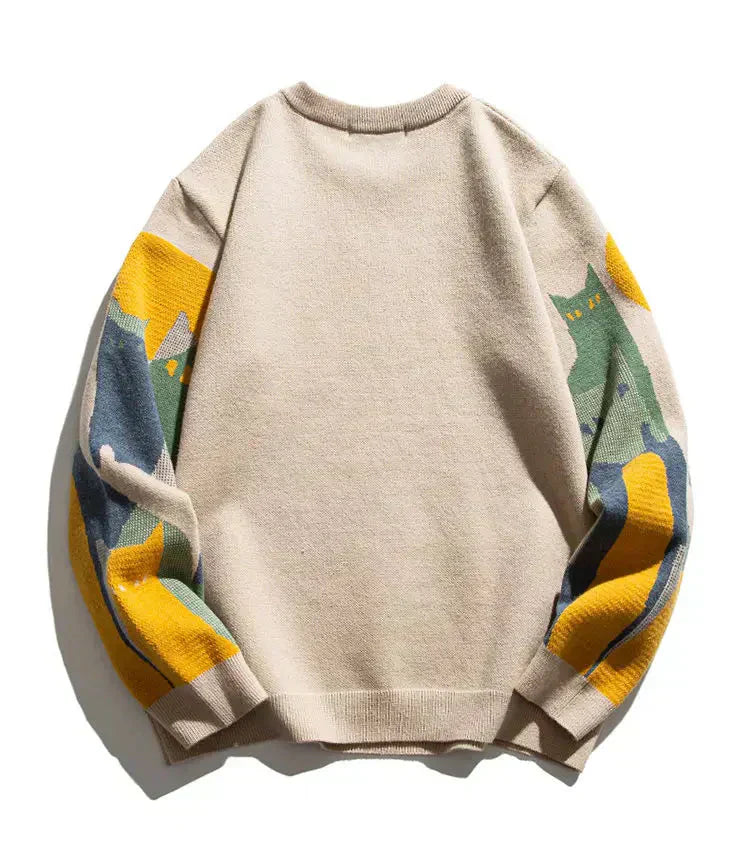 Comfy Animal Print Crew Sweater