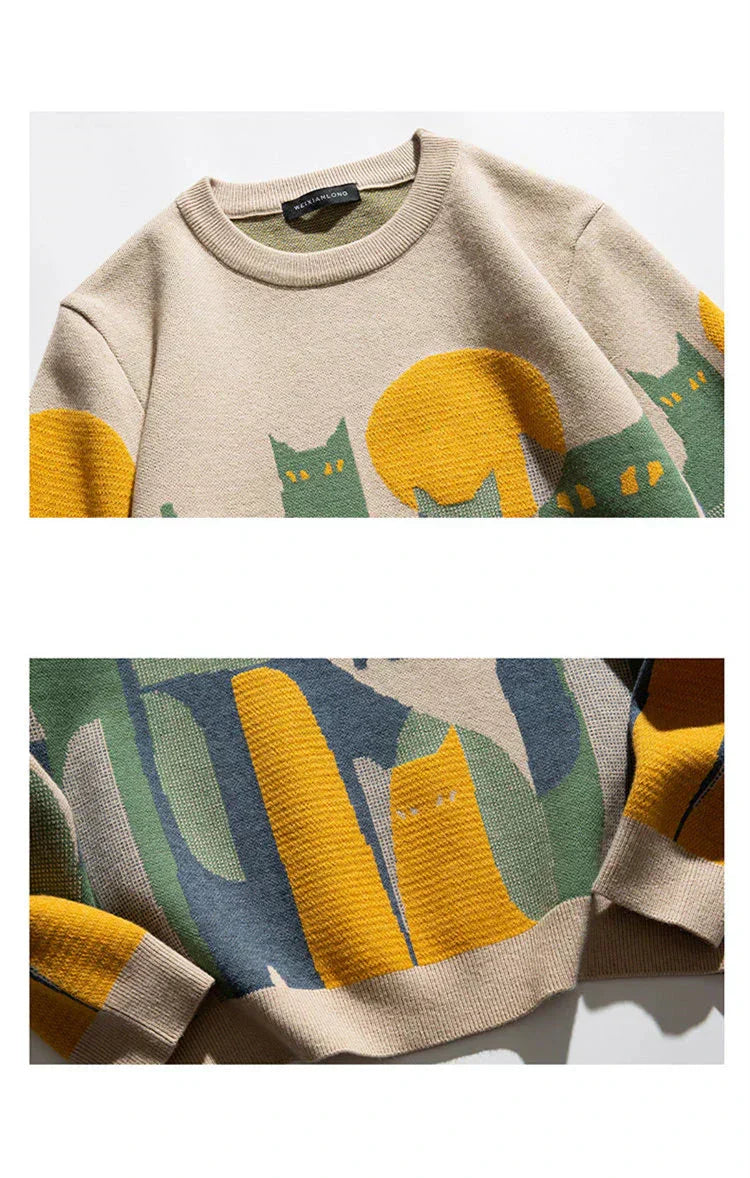 Comfy Animal Print Crew Sweater