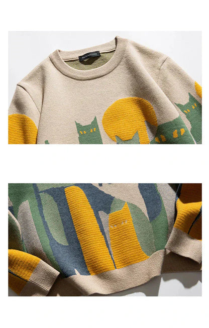 Comfy Animal Print Crew Sweater