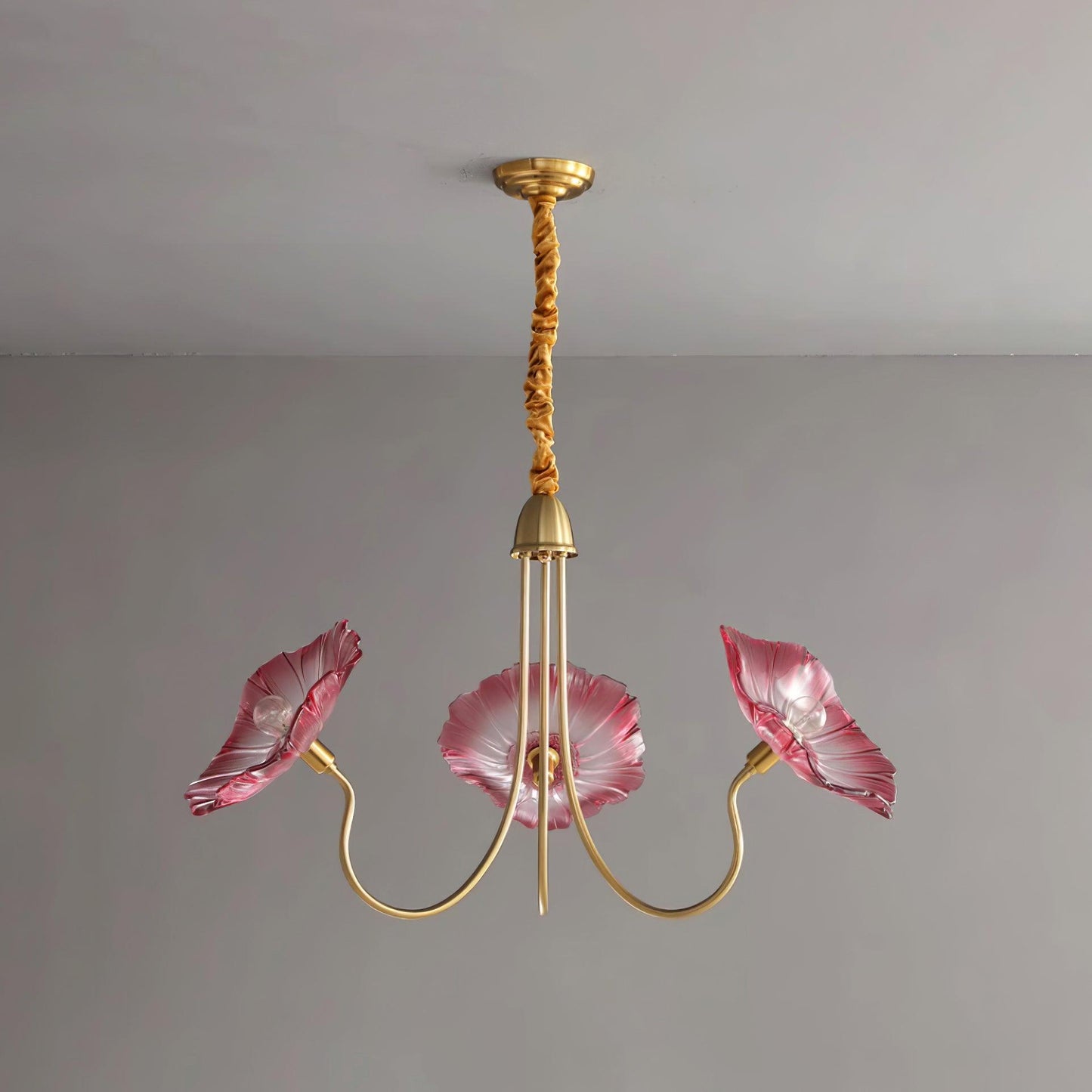 Beautiful Hanging Glass Flower Lamp