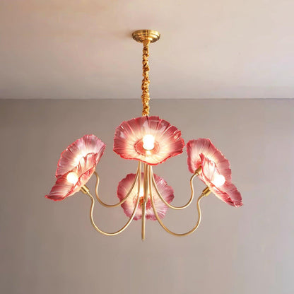 Beautiful Hanging Glass Flower Lamp