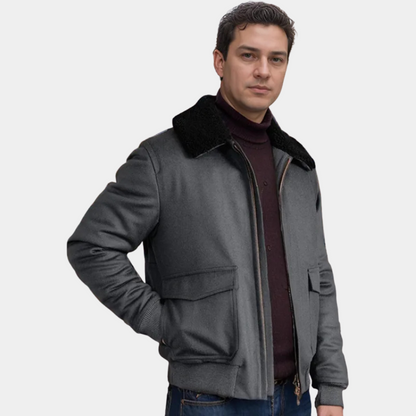 Cozy Gray Fleece Lined Jacket - OutfitLondon