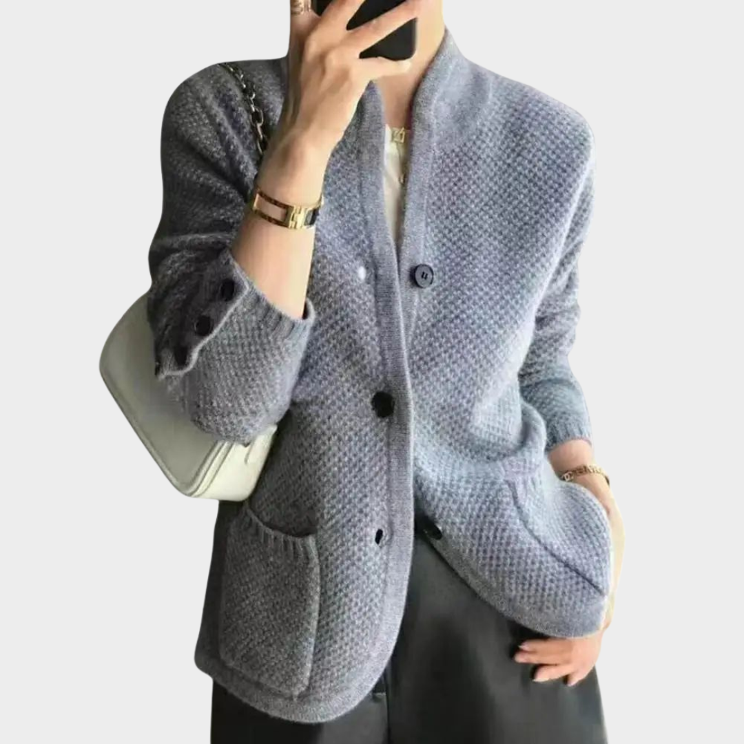Women's Cozy Crew Neck Knit Cardigan