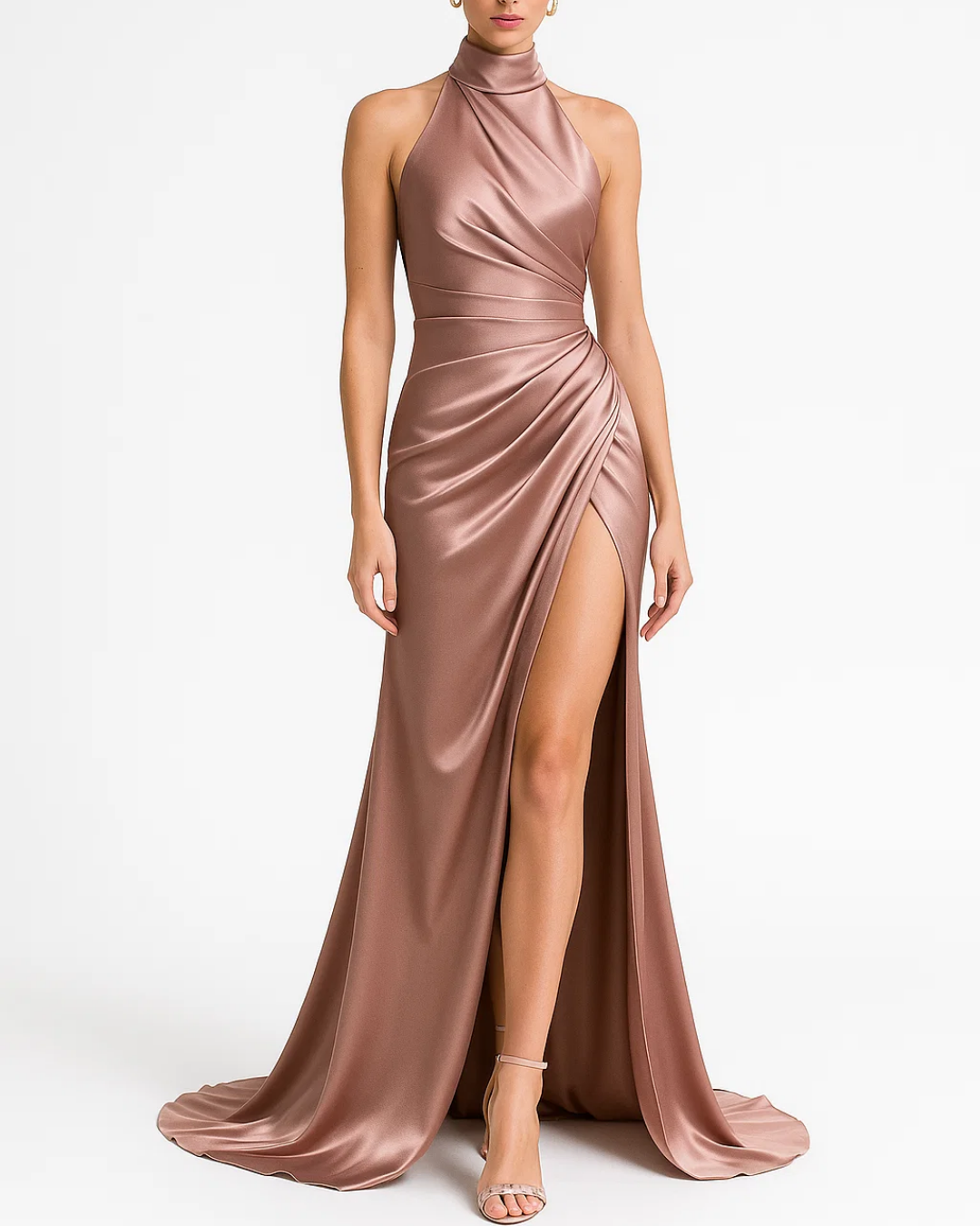 Myra Women's Halter Neck Maxi Evening Dress