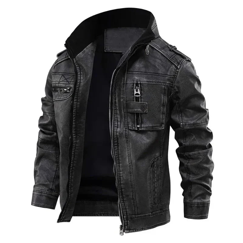 Classic Biker Leather Mens Jacket