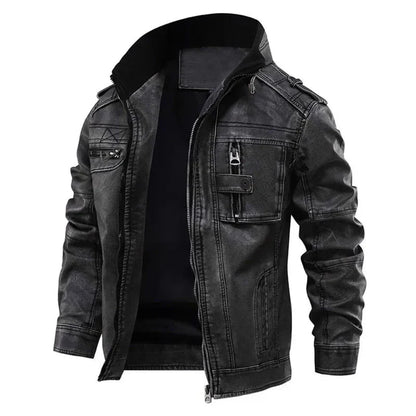 Classic Biker Leather Mens Jacket
