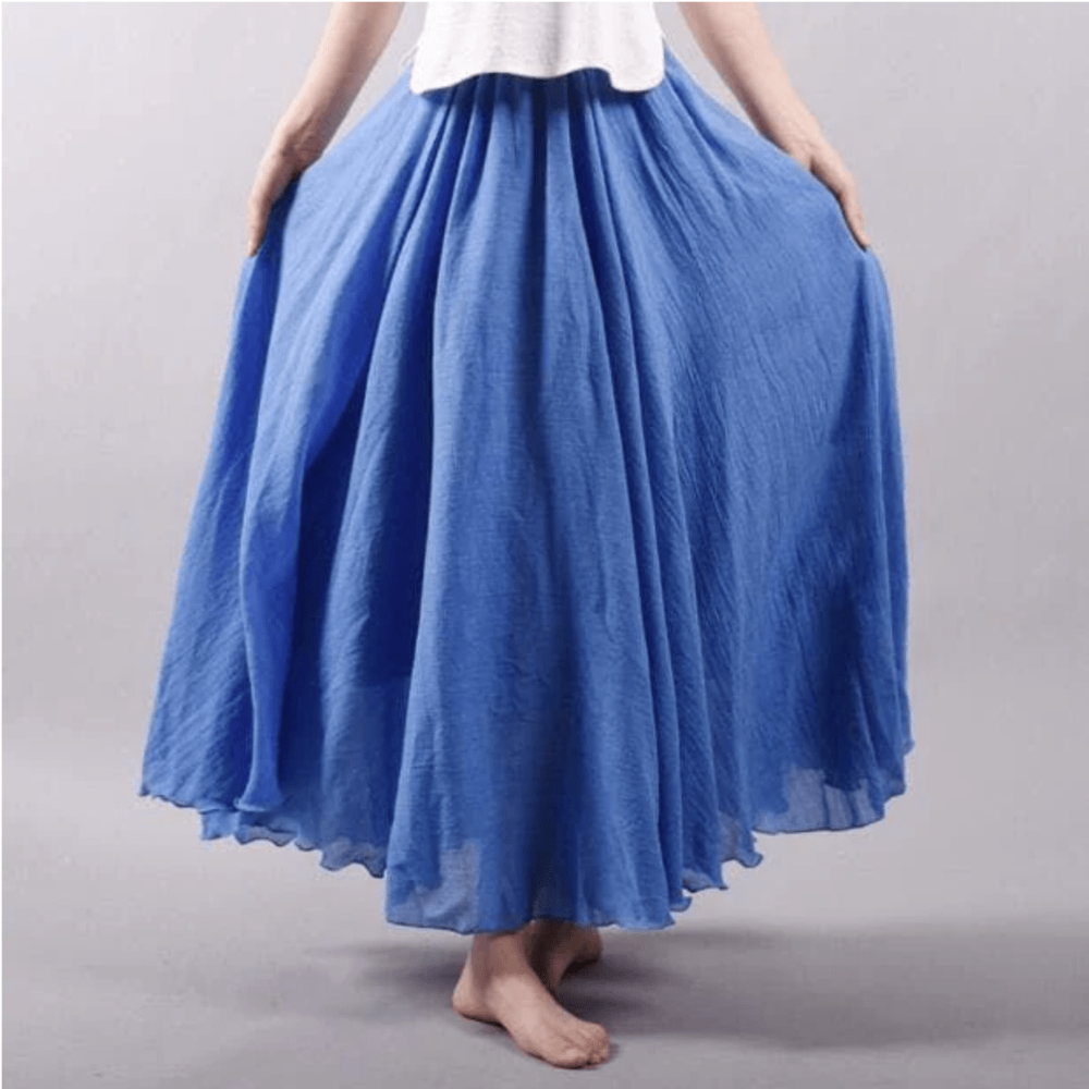 Bohemian Chic Flowy Maxi Skirt for Women - OutfitLondon