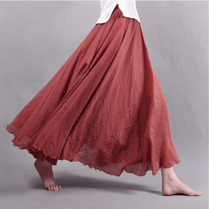 Bohemian Chic Flowy Maxi Skirt for Women