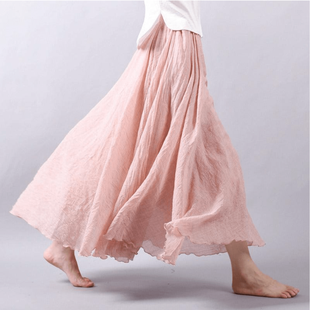 Bohemian Chic Flowy Maxi Skirt for Women
