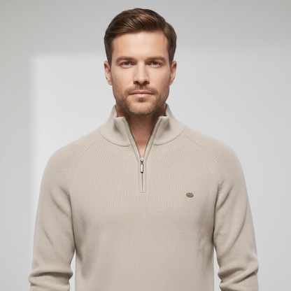 Men's Classic Cotton Blend Half-Zip Sweater