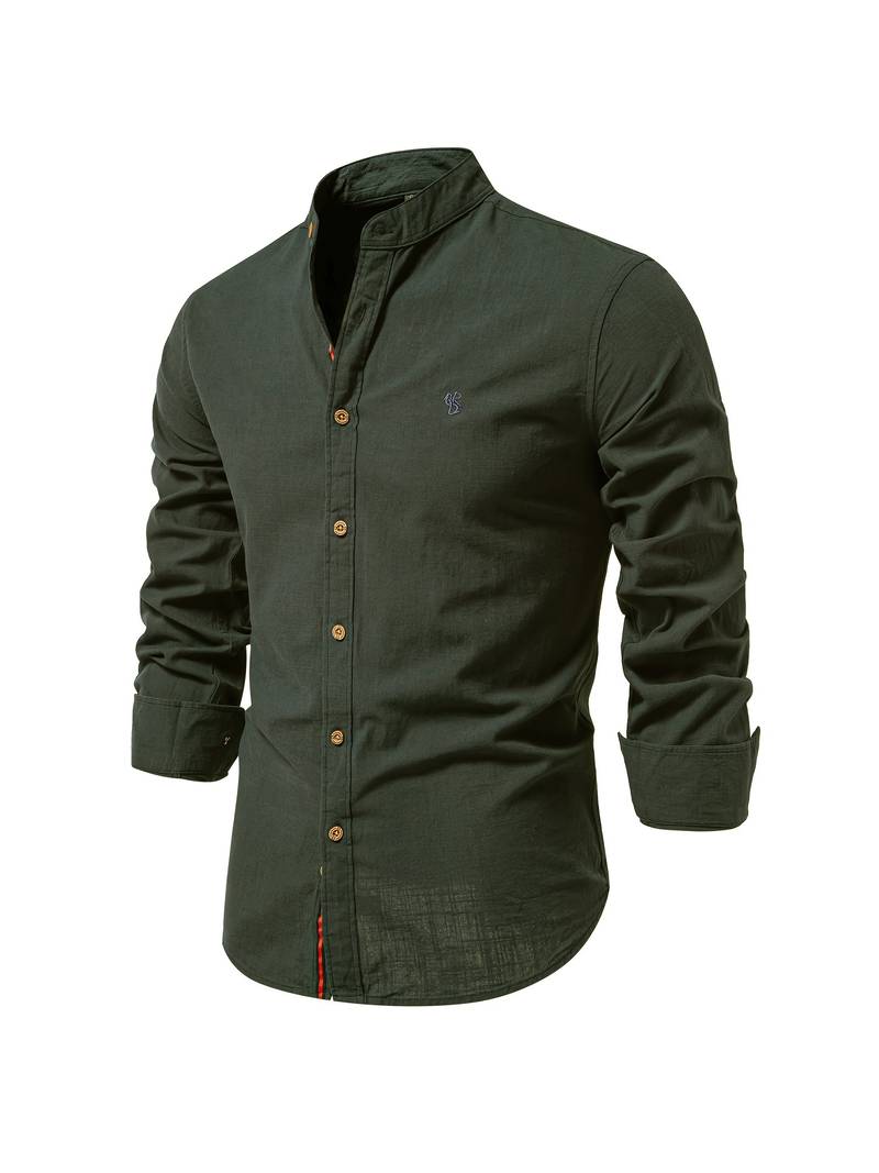 Classic Fit Men's Solid Color Dress Shirt - OutfitLondon