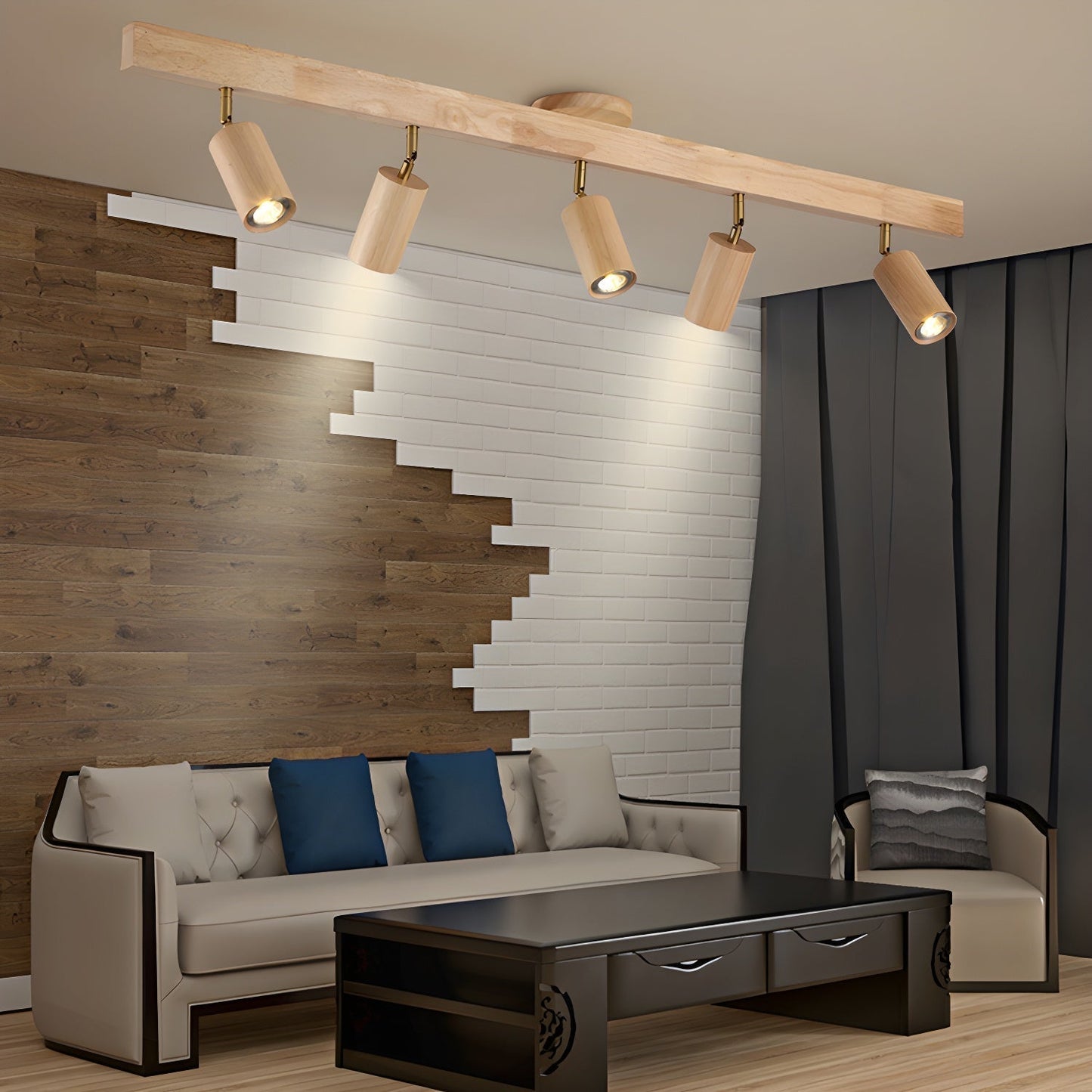 Compact Wooden Dimmable LED Spot Light