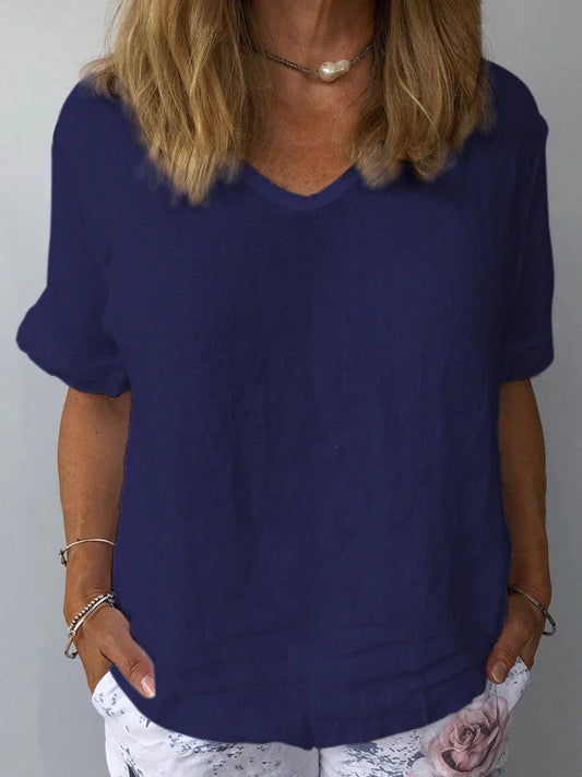 Relaxed Fit Cotton Blend Shirt - OutfitLondon