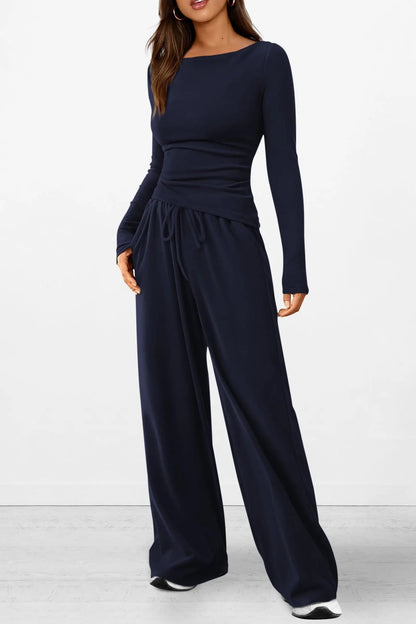 Comfy Tee and Loose Fit Pants Outfit Set