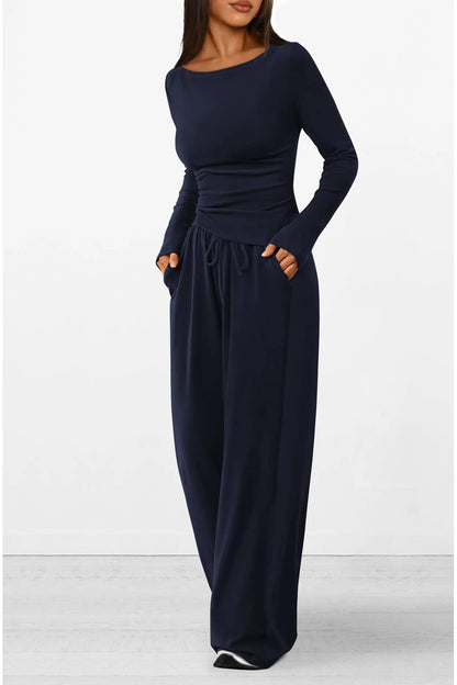 Comfy Tee and Loose Fit Pants Outfit Set