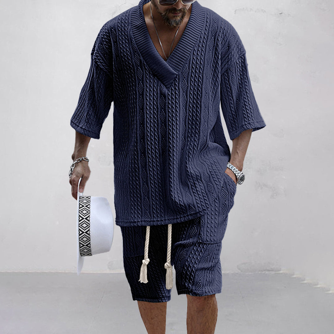 Soft Breathable Summer Shirt Shorts Set